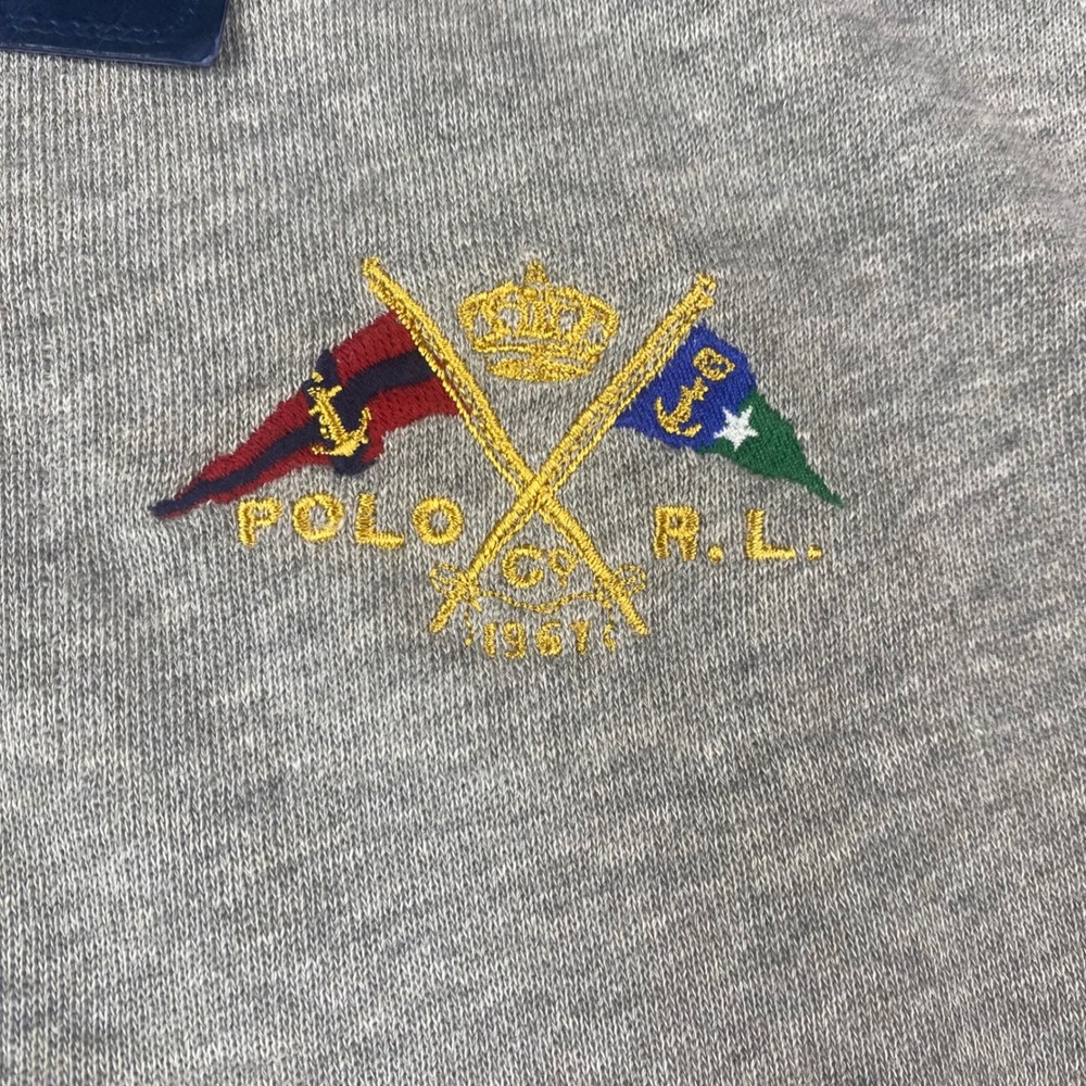 Vintage Polo Ralph Lauren Cross Flags Rugby XXL Sweatshirt Anniversary 90s NWT - Picture 5 of 9